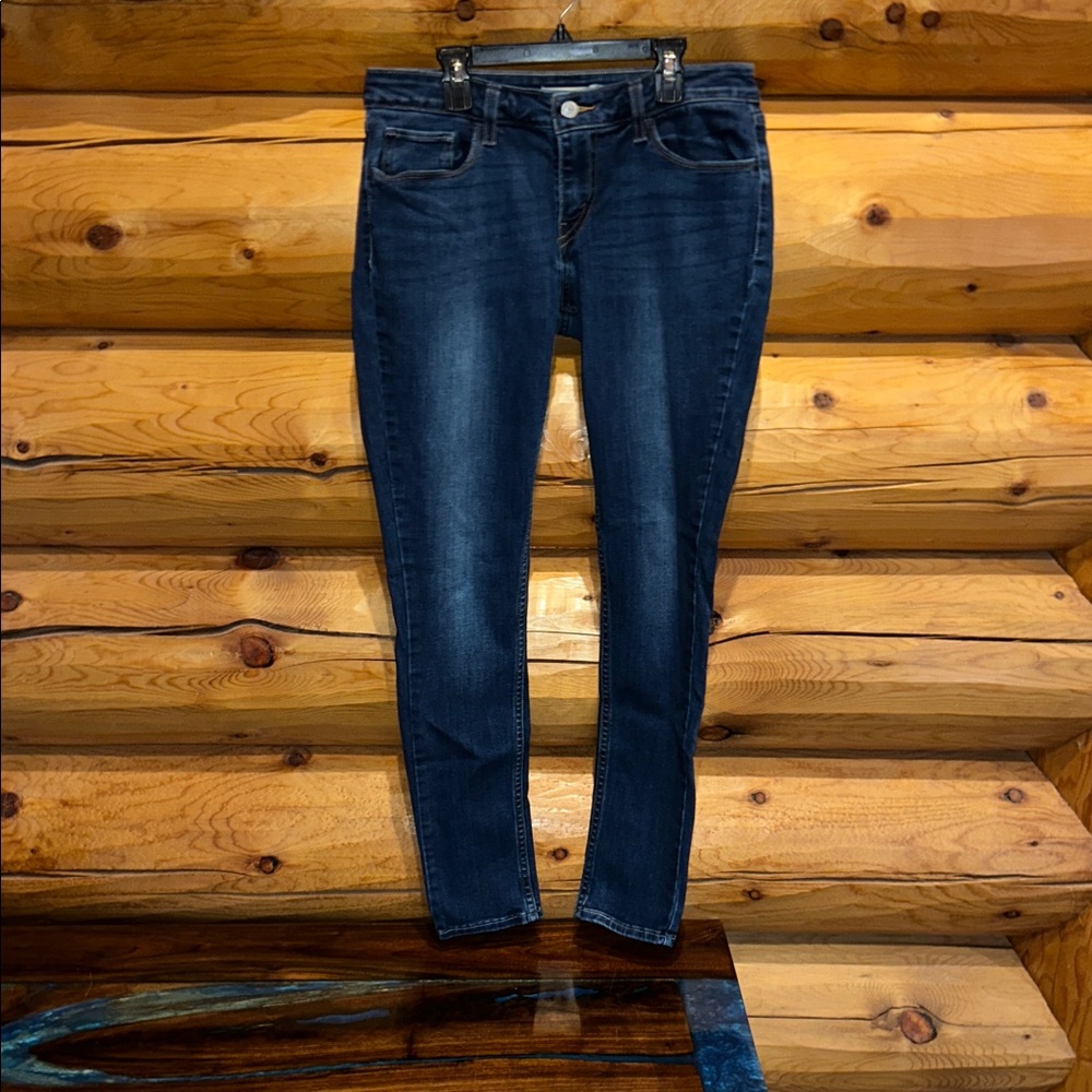 Levi’s GUC 535 Mid-Rise Super Skinny Jeans Size 31 in Medium Indigo Wash - Picture 7 of 14